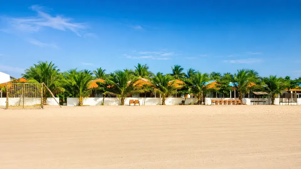 Open beach near MYRA Golden Beach Resort